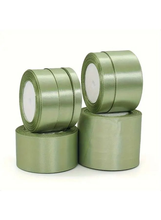 Sage Green Polyester Ribbon 0 59 Inch Wide 1 Roll For Gift Wrapping Wedding Decor DIY Crafts - Image 1